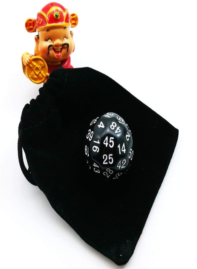 Bescon Fifty-Sided Die, 50 Sided Cube, 50 Sides Dice, 50-Sided D50 30mm Large Gaming Dice - 5 Assorted Opaque Color with Numbers - Image 5
